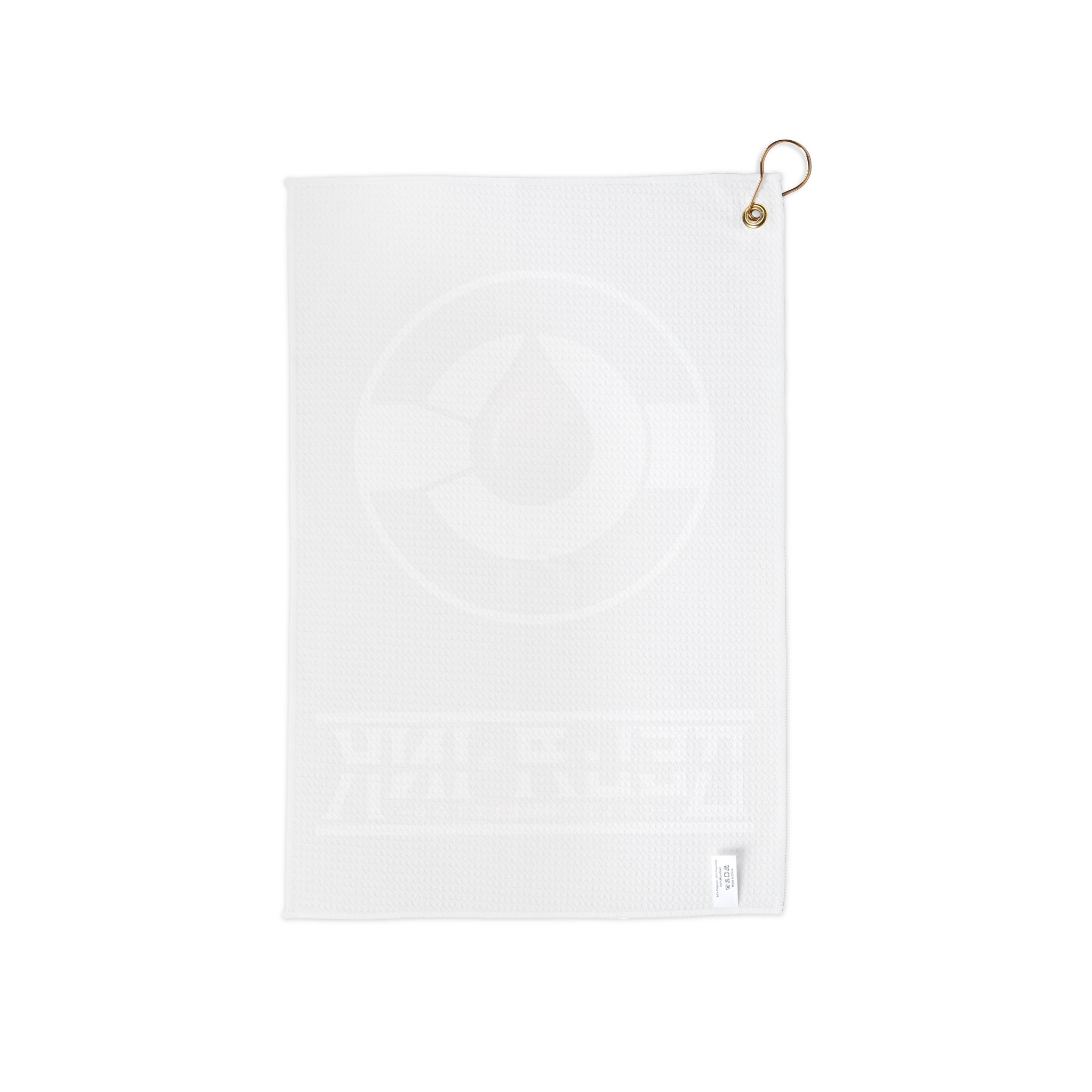BLACK De La Ink logo Golf Towel | golf towel with ring, golf accessory - Image 2