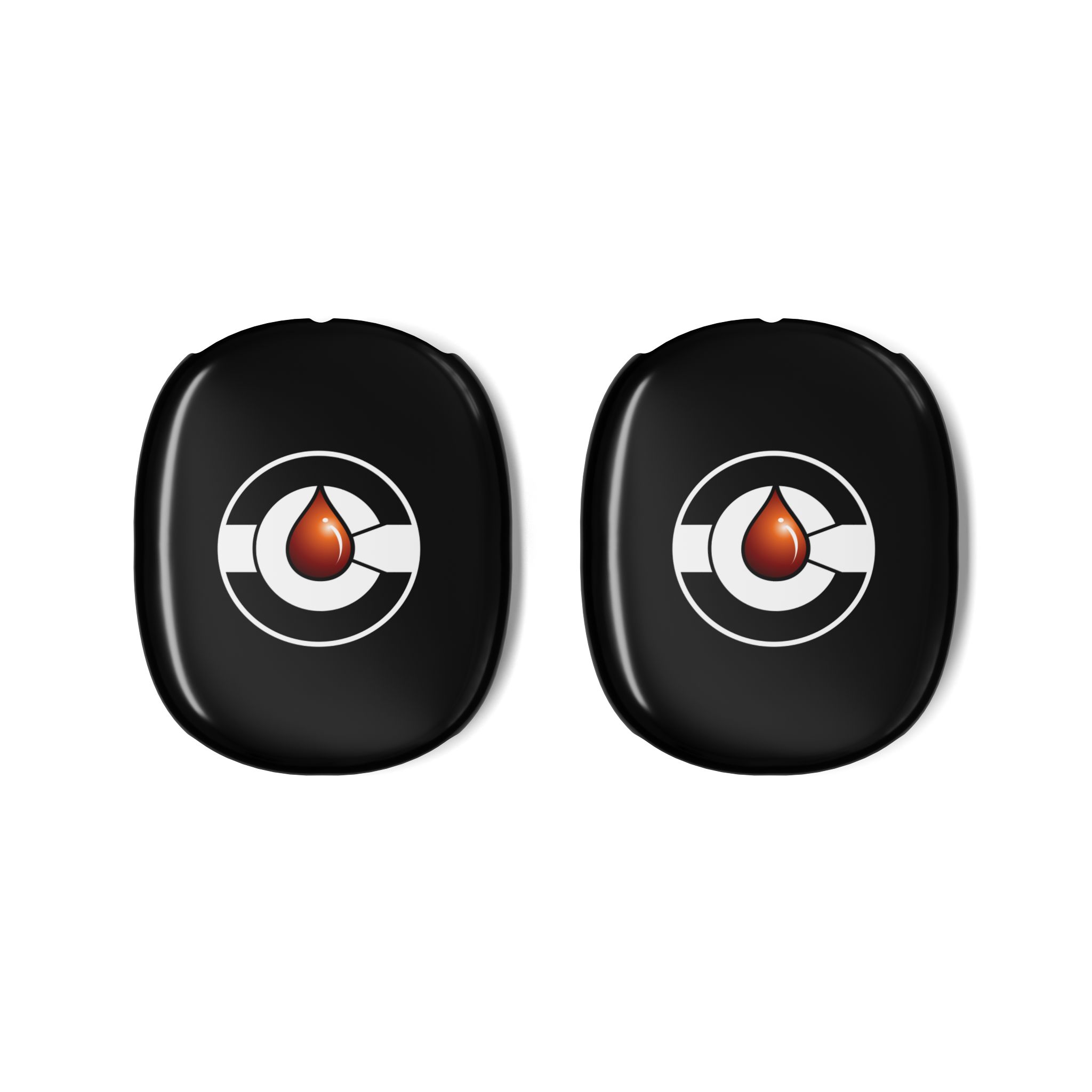 Black Droplet Logo AirPods Max Shell Case | Protective Ear Cup Skins