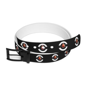 De La Ink | Black Printed Golf Belt with Circular Target Design