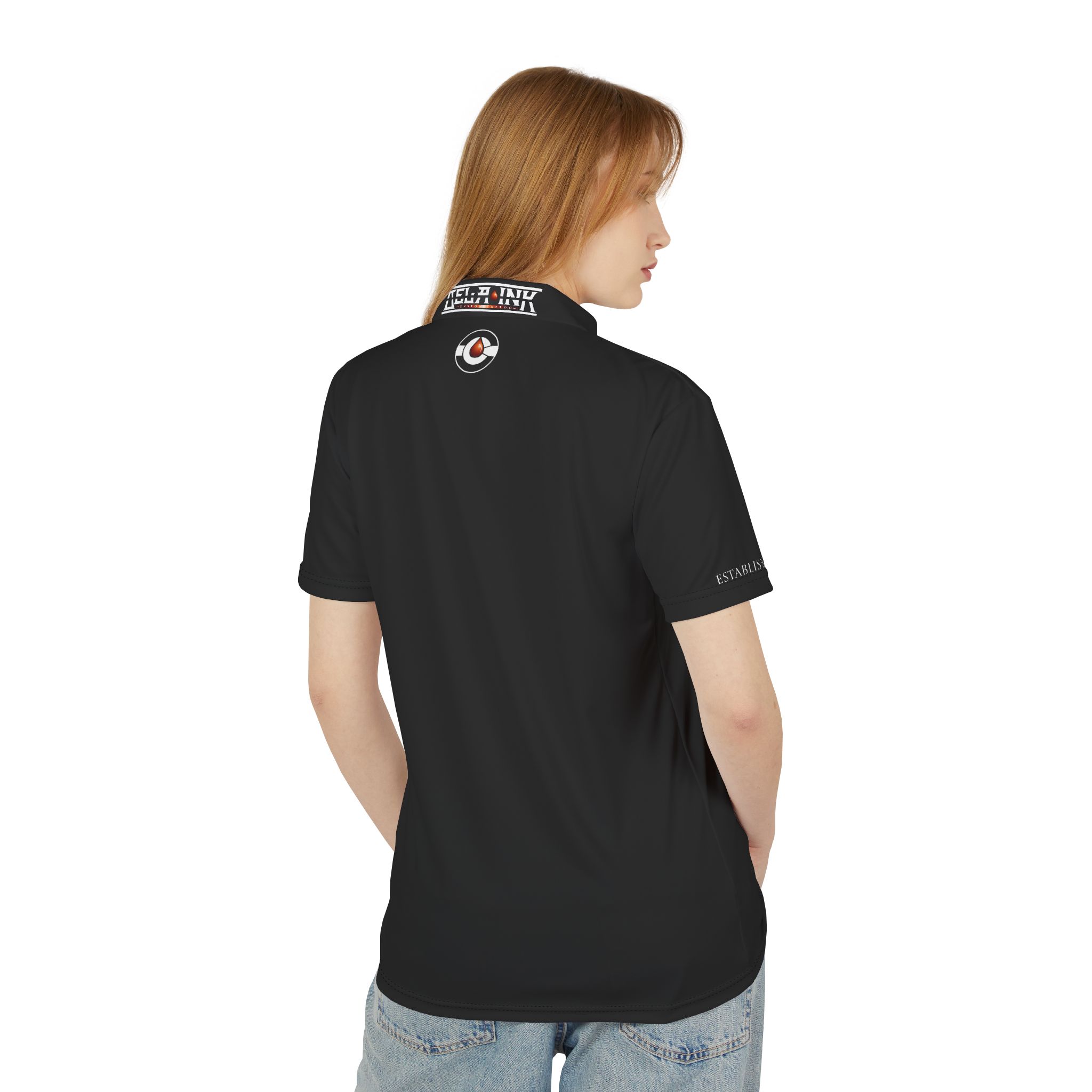 Black Wave Circle Logo Polo - Image 2