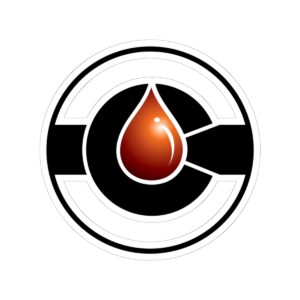 Blood Drop Emblem Sticker | Kiss-Cut Sticker