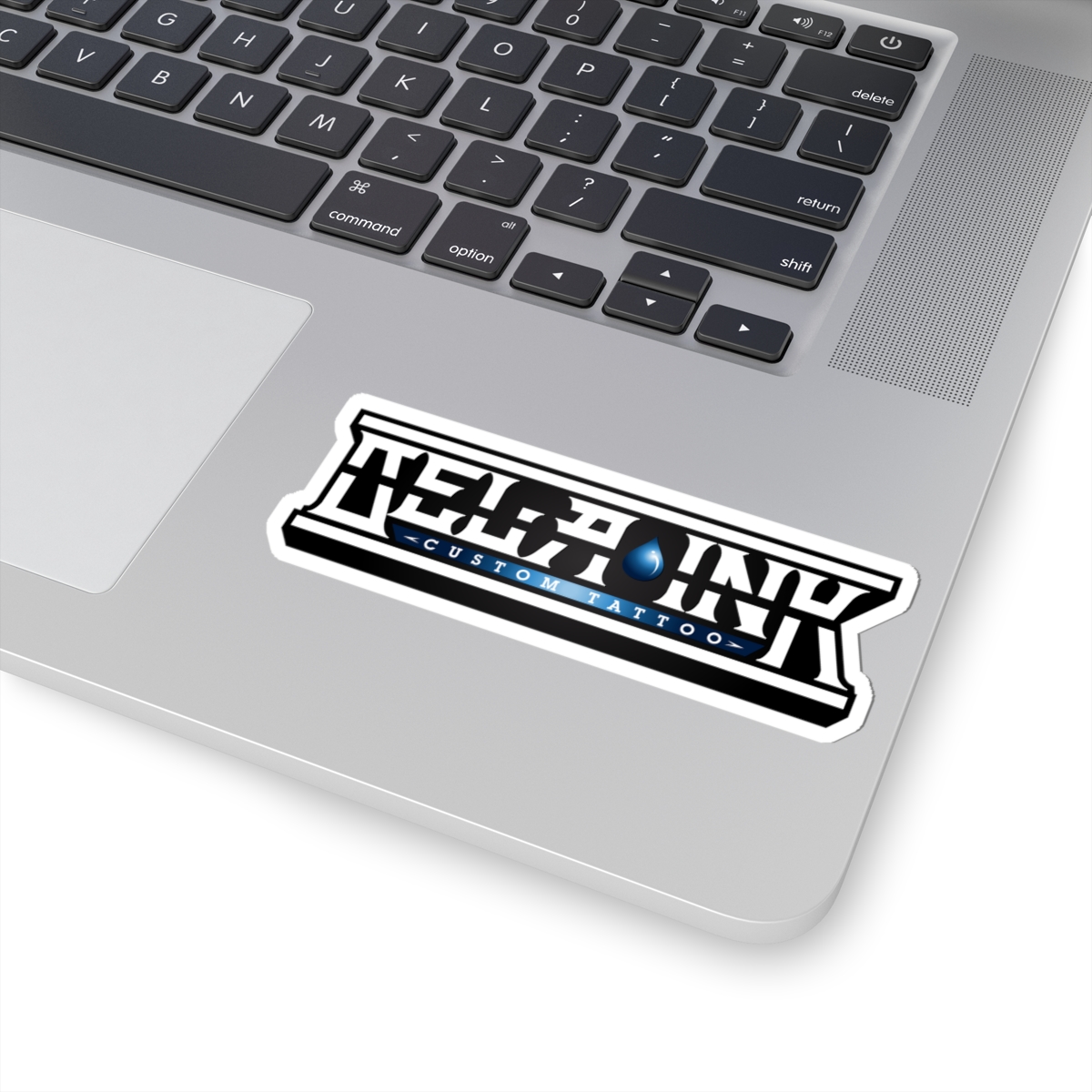 Blue De La Ink logo sticker Kiss-Cut Sticker | tattoo studio decal, waterproof vinyl - Image 4