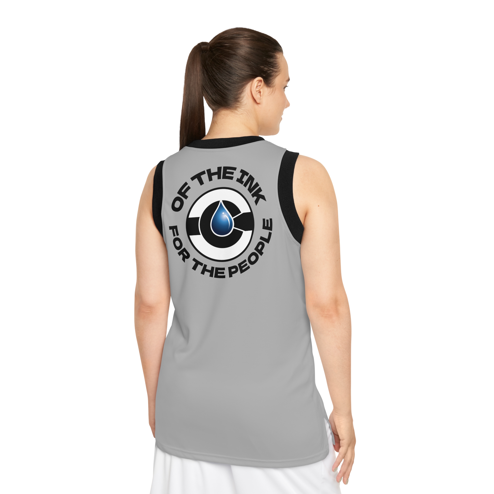 Grey Unisex Basketball Jersey - Image 4