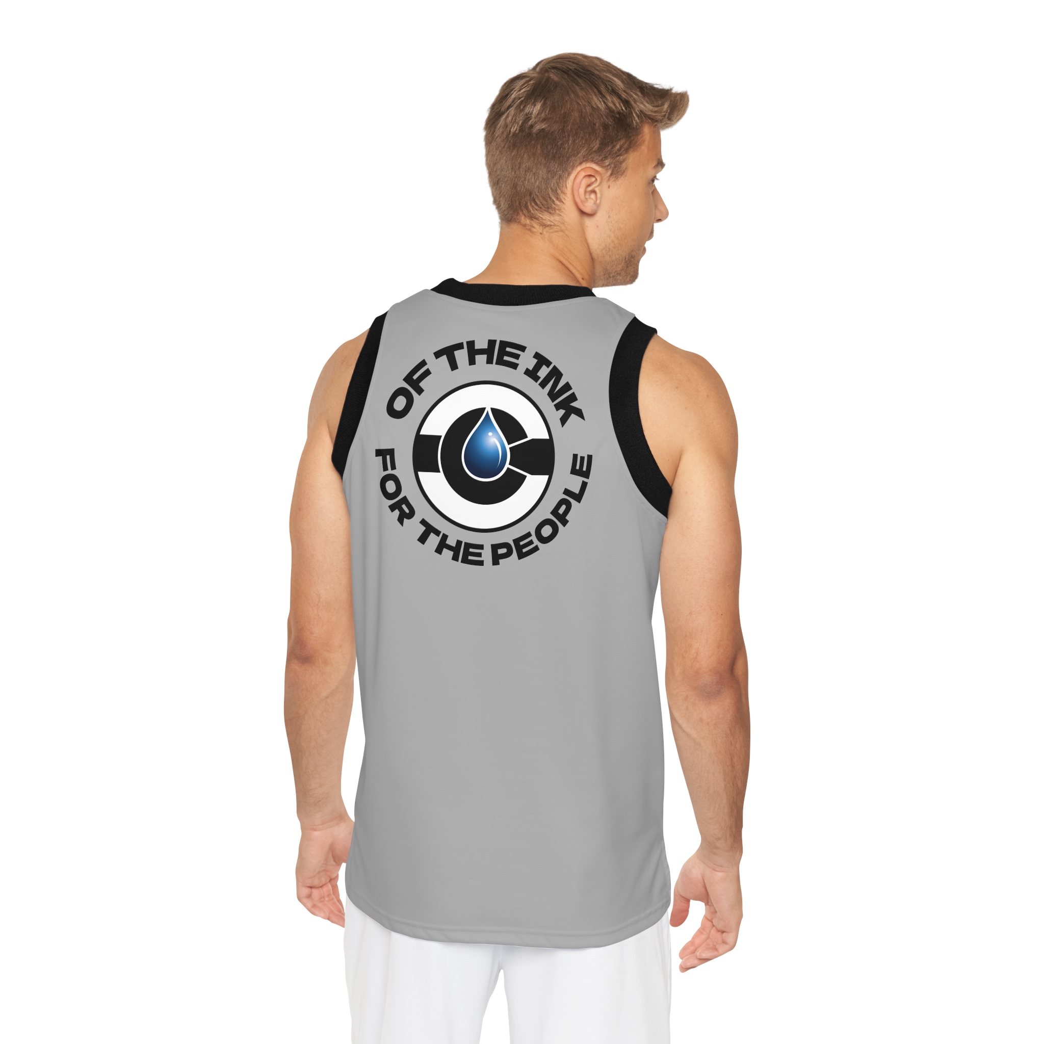 Grey Unisex Basketball Jersey - Image 7