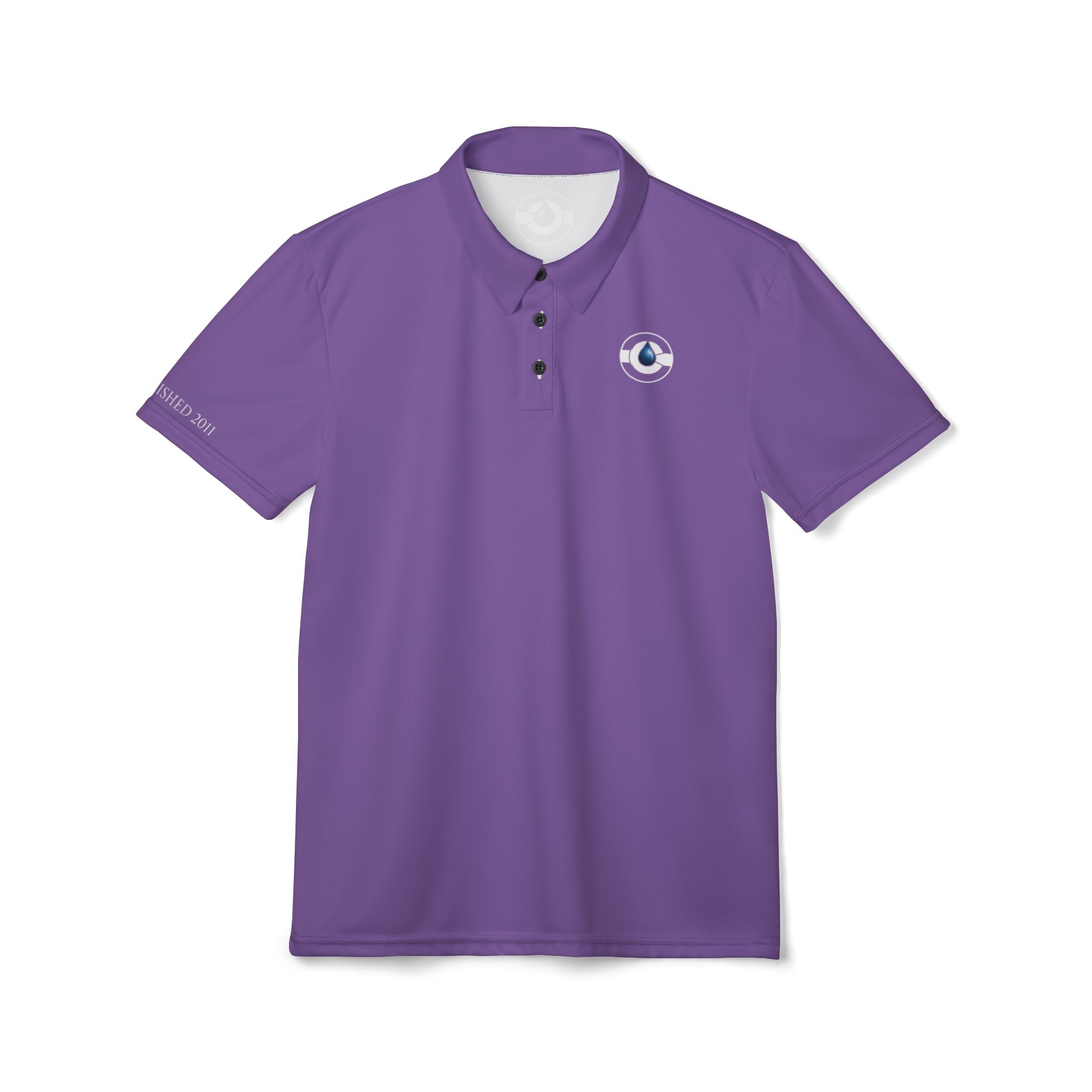 PURPLE Wave Circle Logo Polo