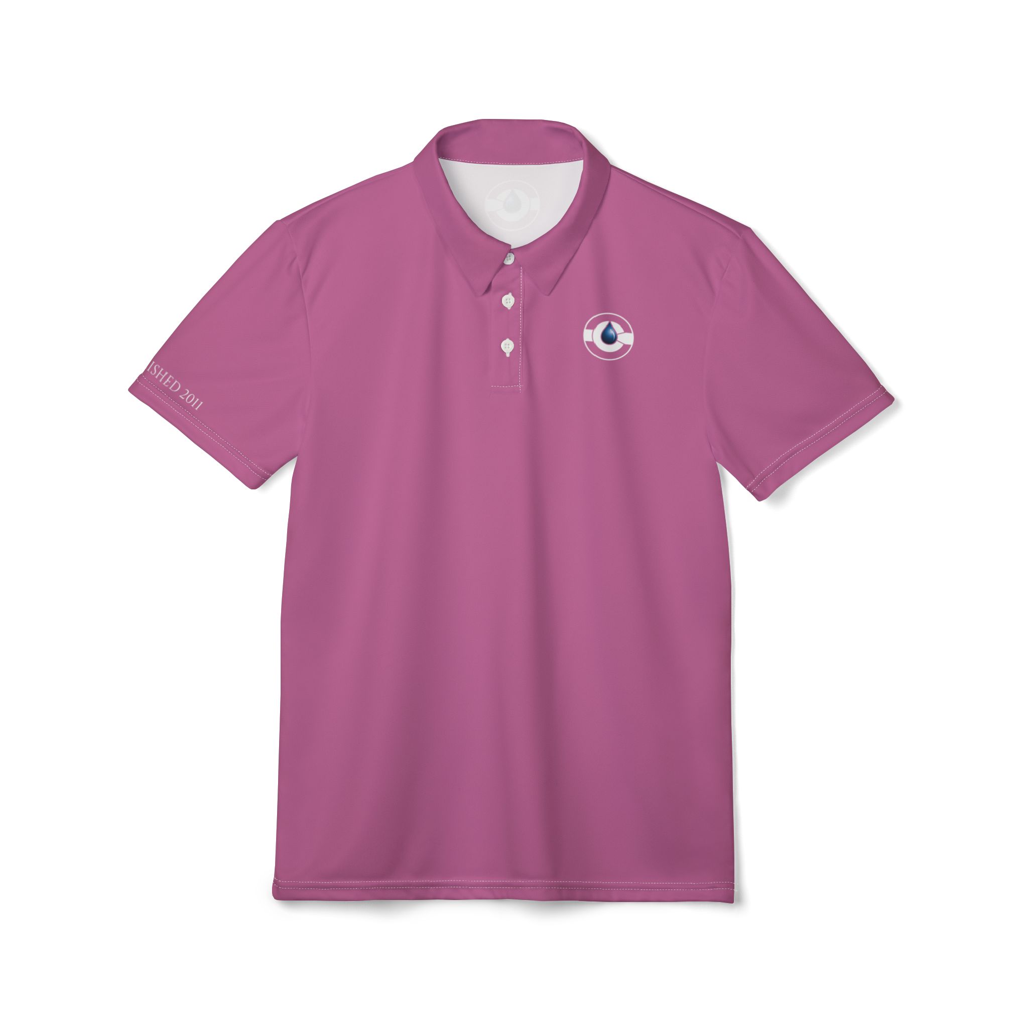 Pink Wave Circle Logo Polo