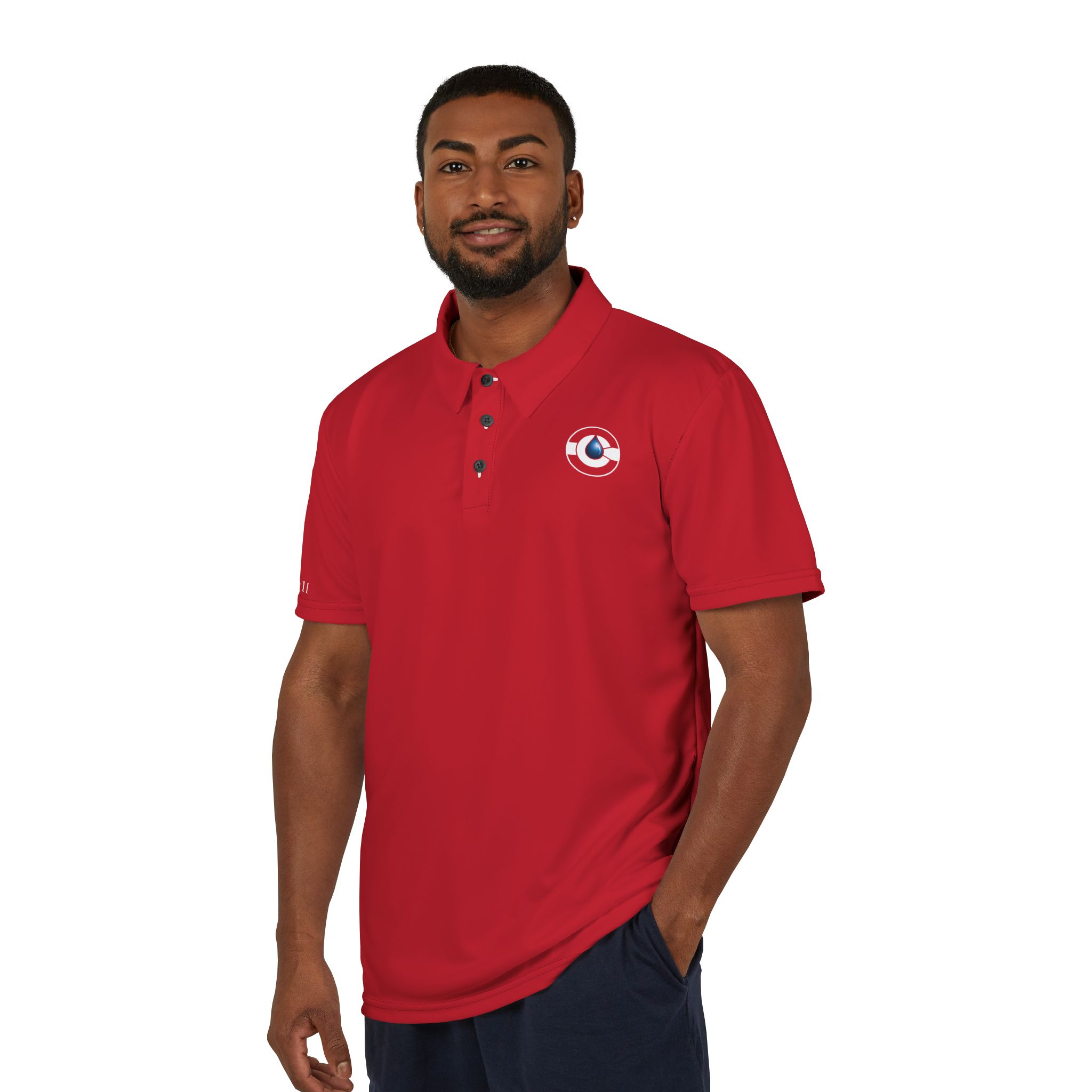 RED Wave Circle Logo Polo - Image 3