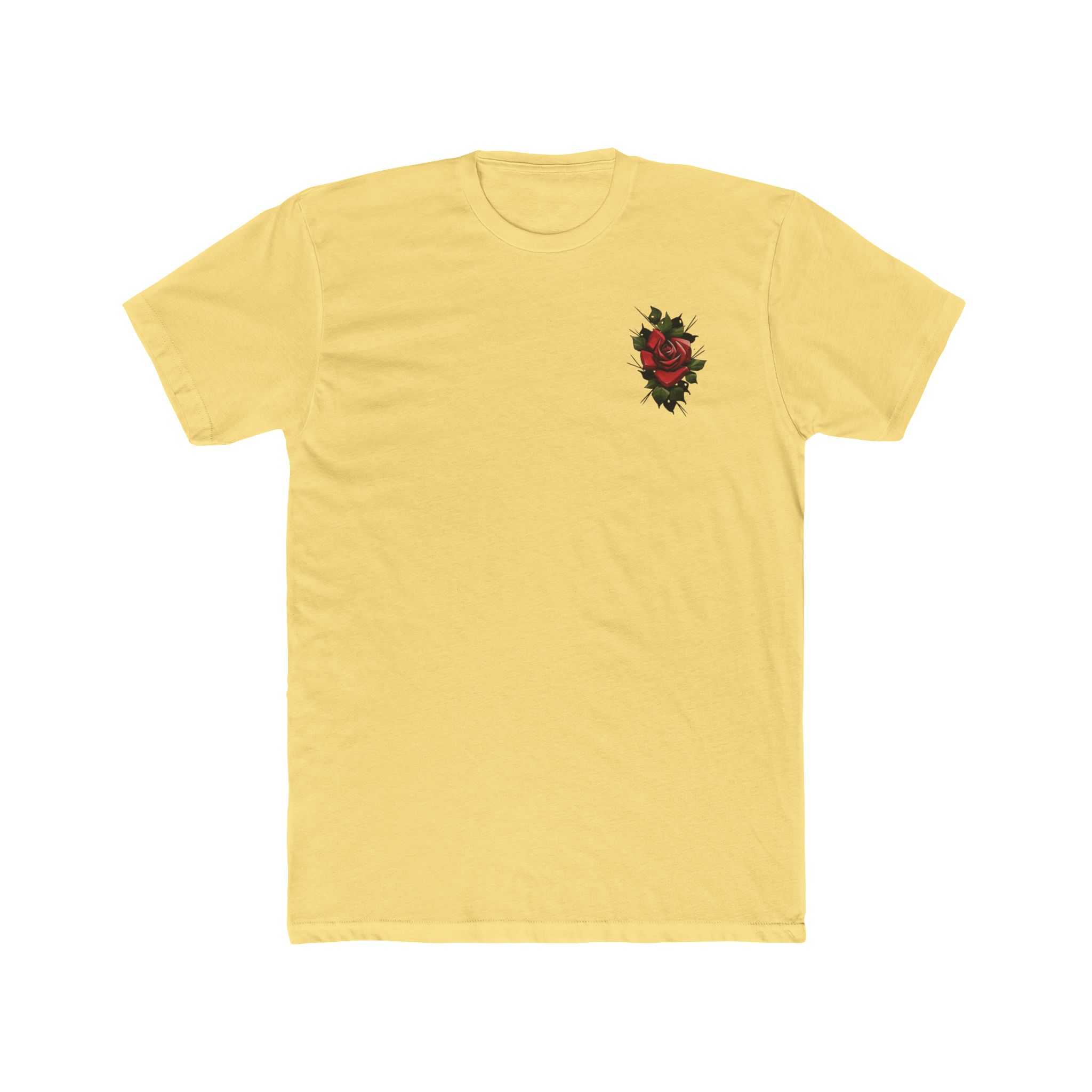Rose Curved logo Unisex Cotton Crew Tee - Image 4