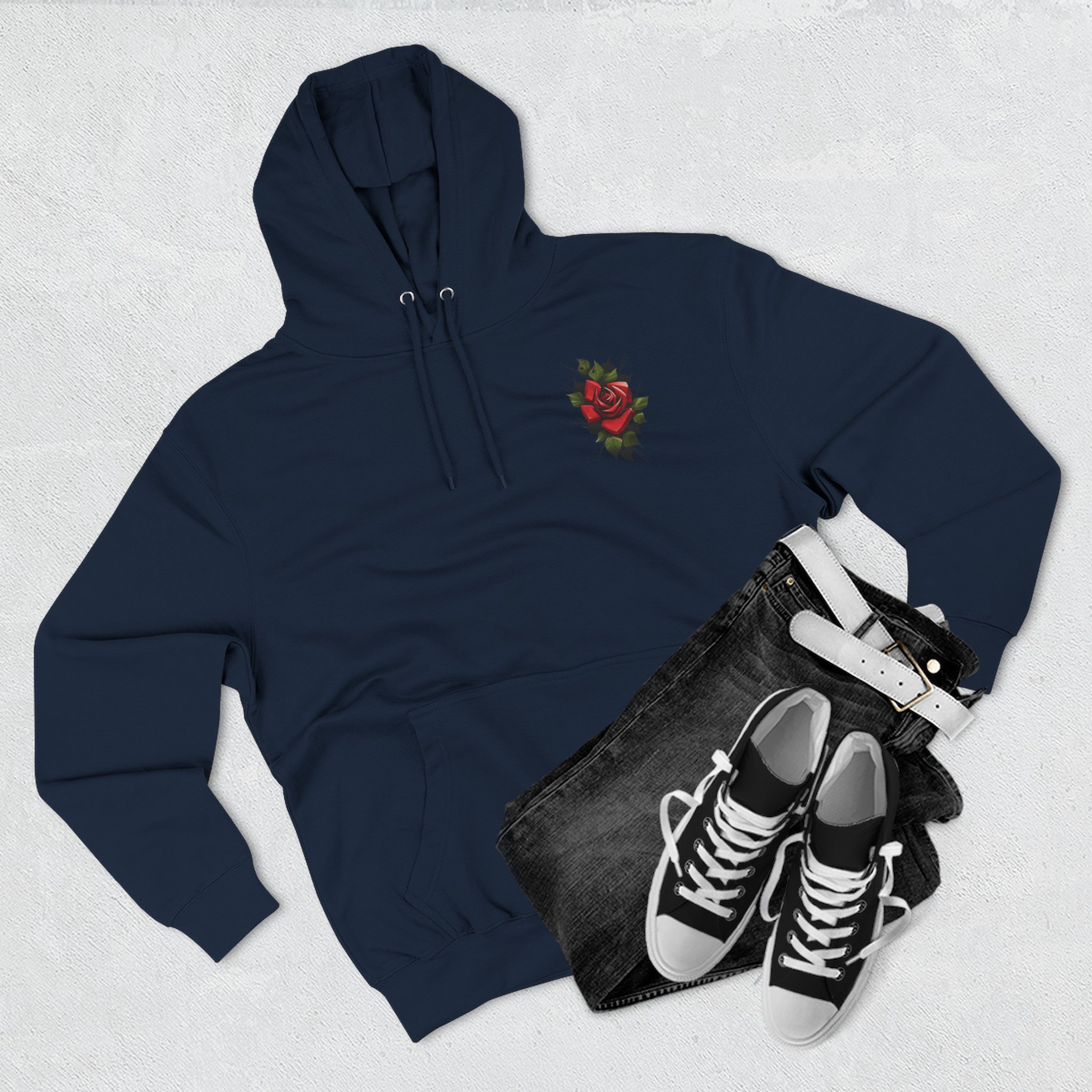 Rose Three-Panel Fleece Hoodie - Image 15