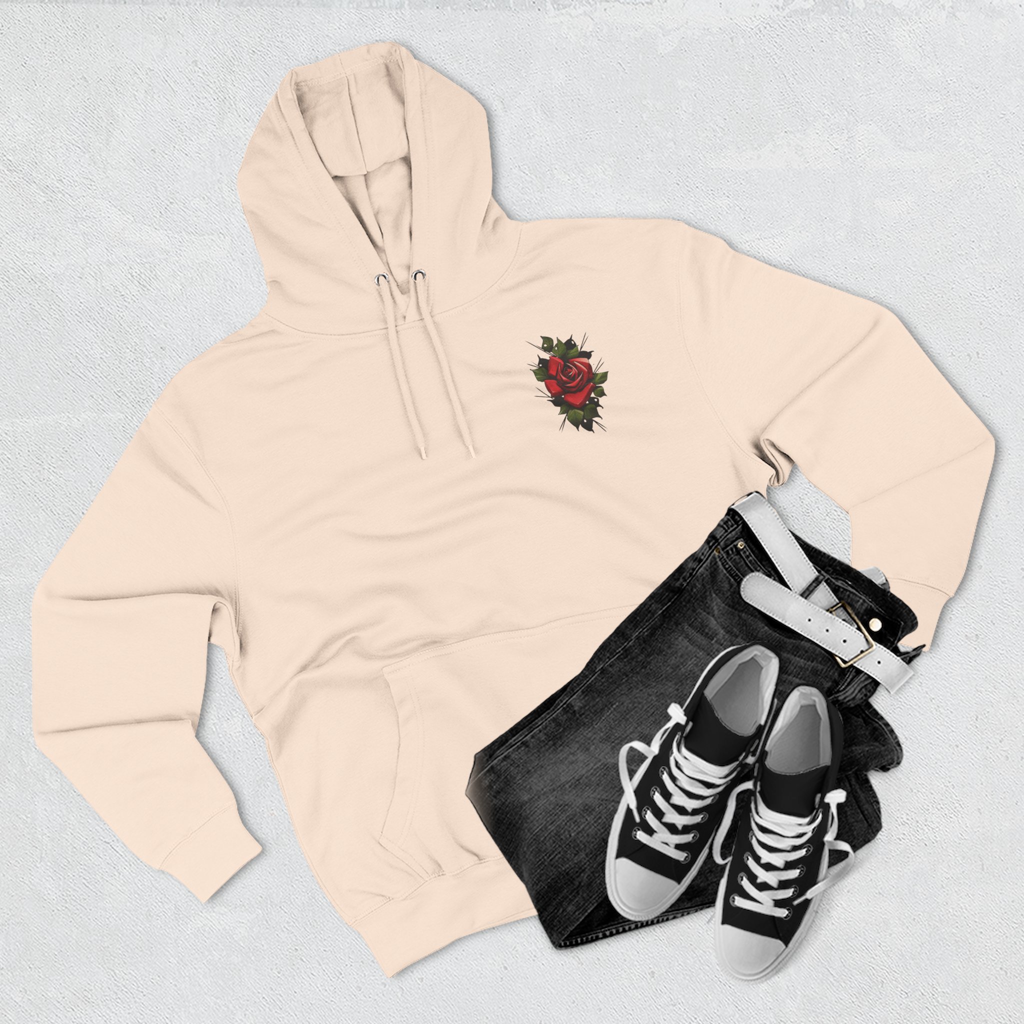 Rose Three-Panel Fleece Hoodie - Image 21