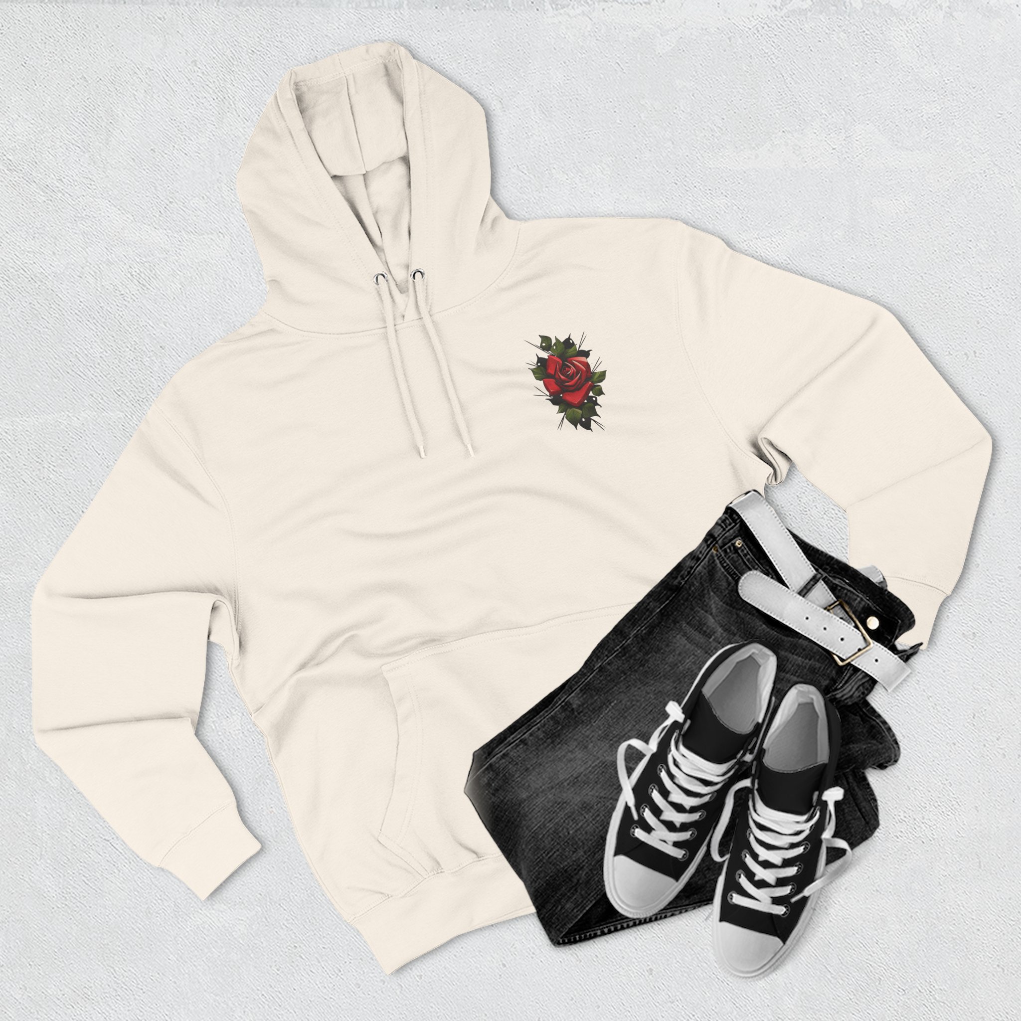 Rose Three-Panel Fleece Hoodie - Image 27