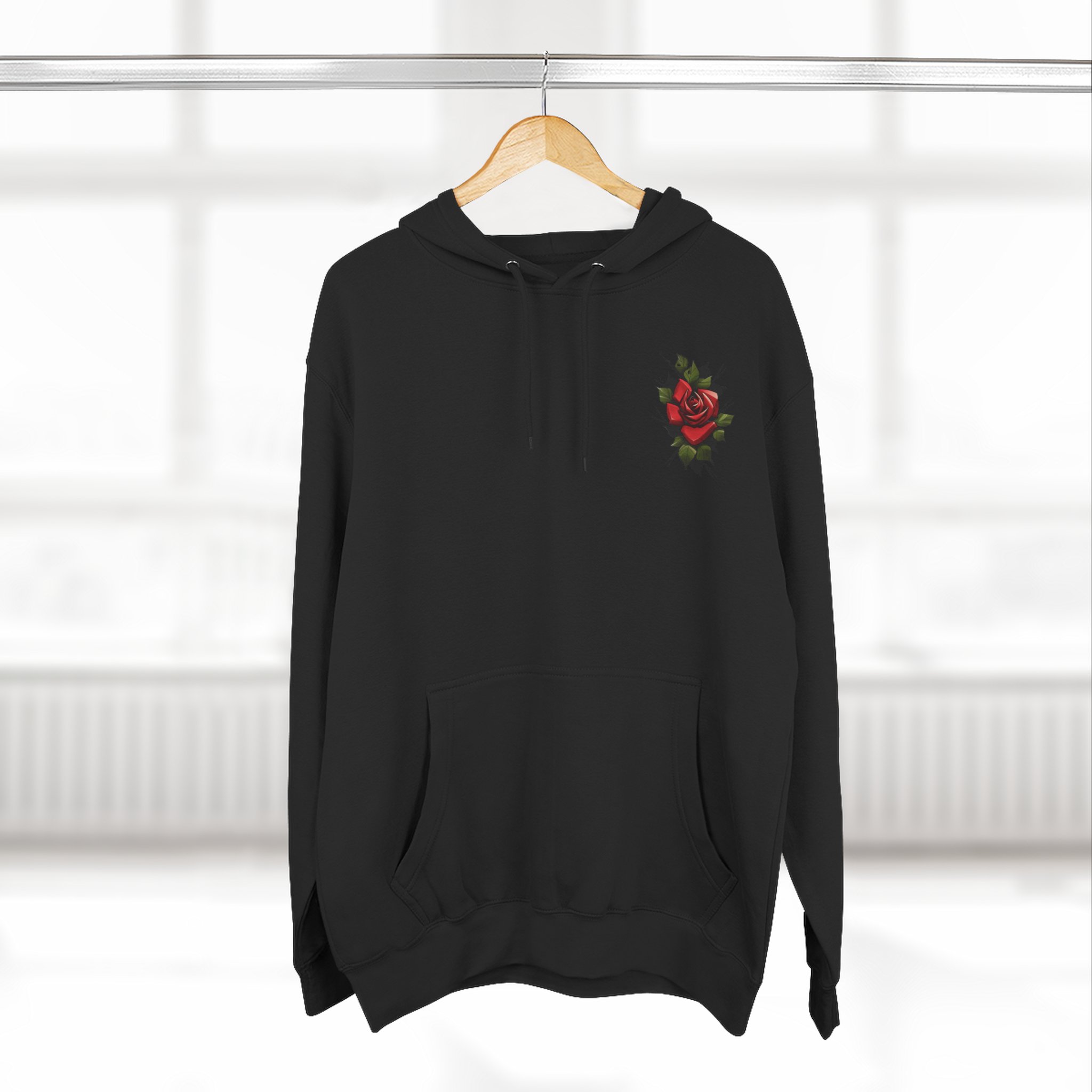 Rose Three-Panel Fleece Hoodie - Image 10