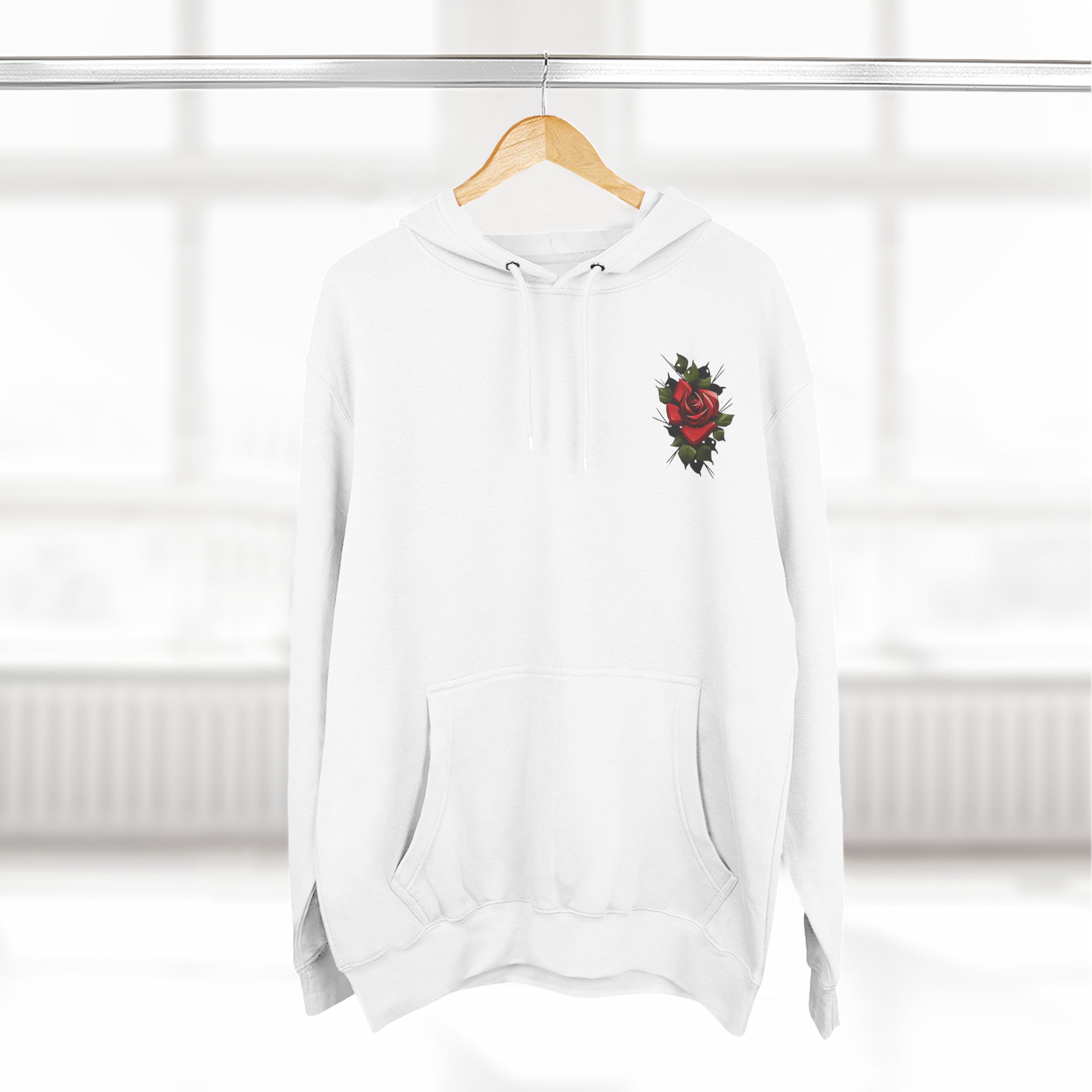 Rose Three-Panel Fleece Hoodie - Image 4
