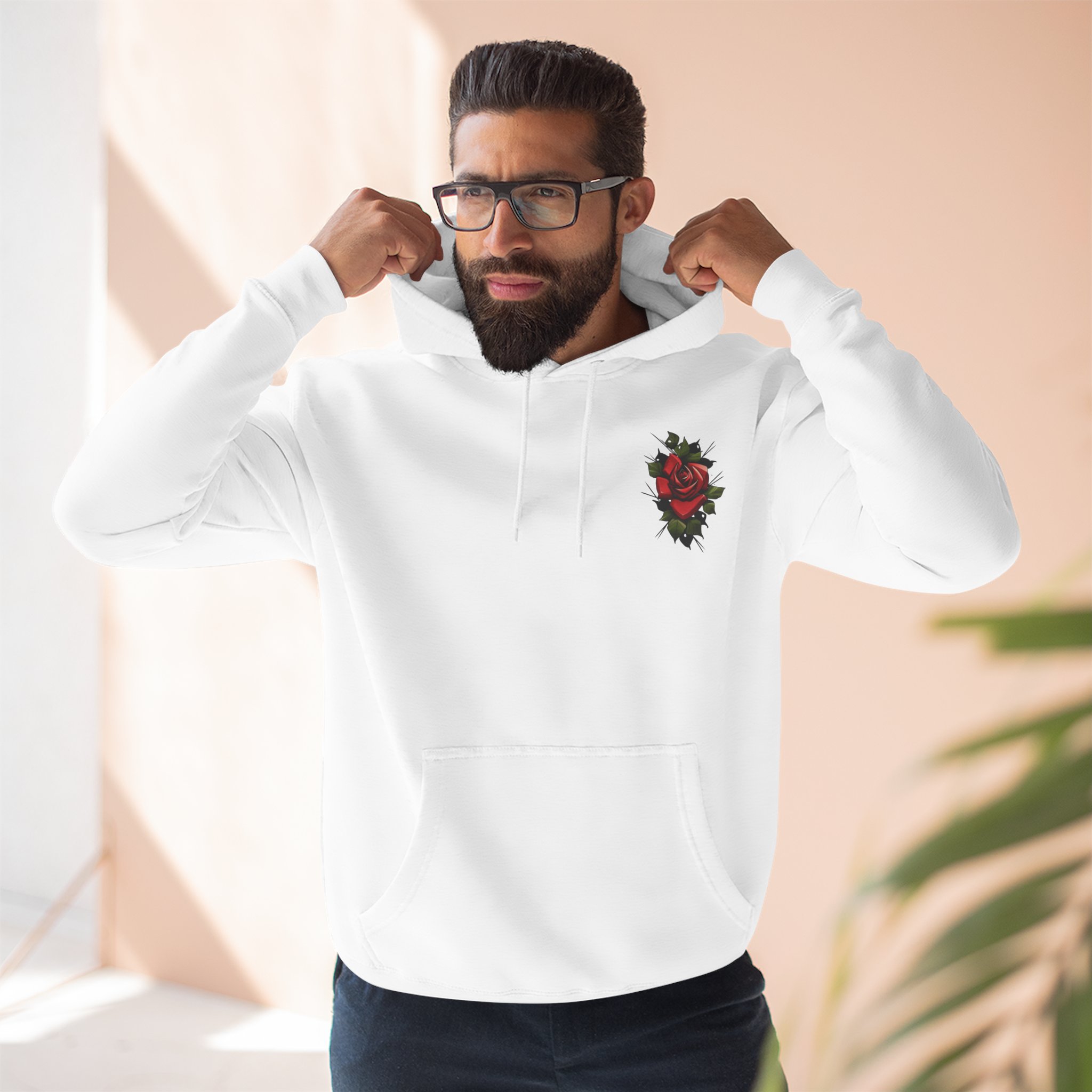 Rose Three-Panel Fleece Hoodie - Image 5