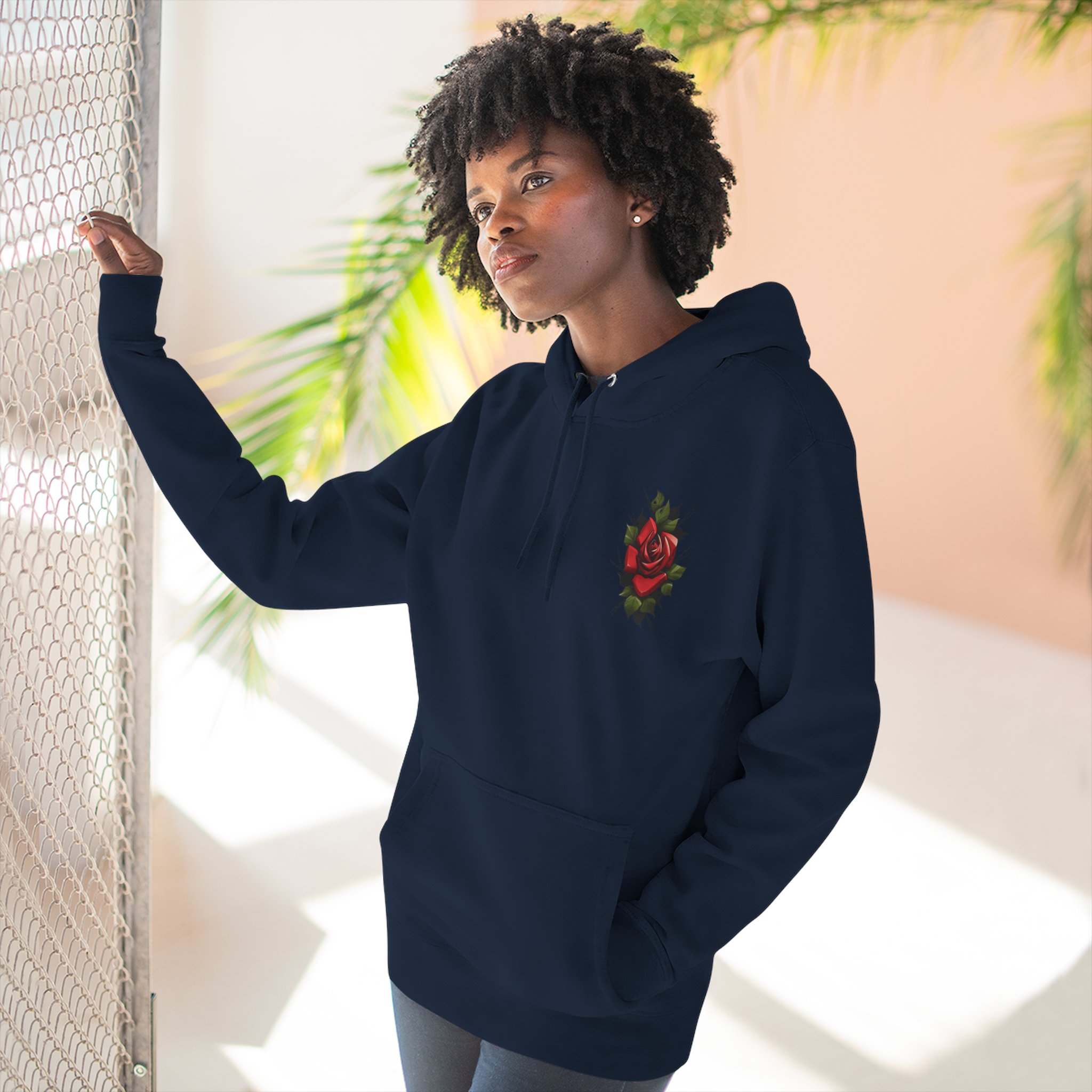 Rose Three-Panel Fleece Hoodie - Image 18