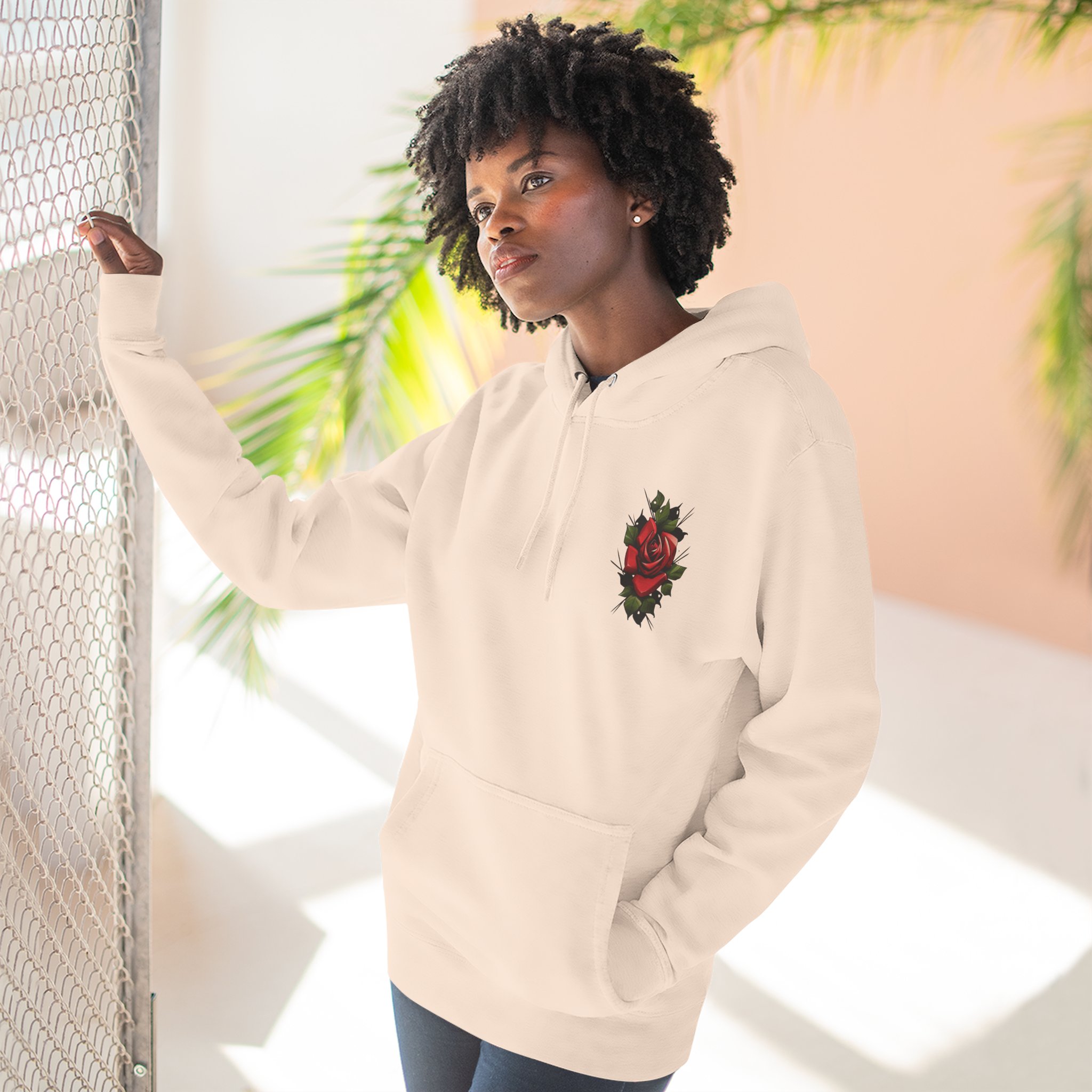 Rose Three-Panel Fleece Hoodie - Image 24