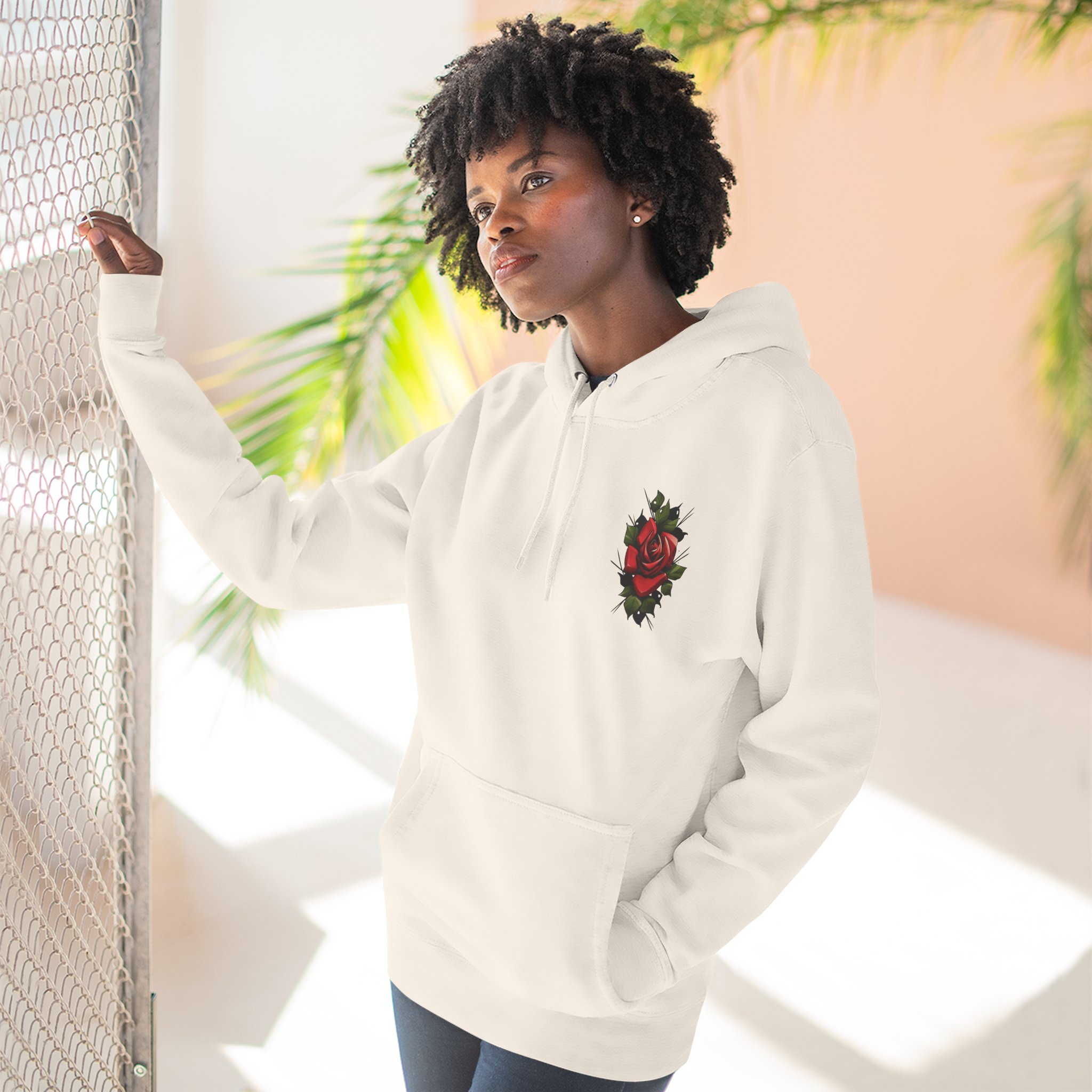Rose Three-Panel Fleece Hoodie - Image 30
