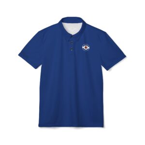 Royal Blue Wave Circle Logo Polo