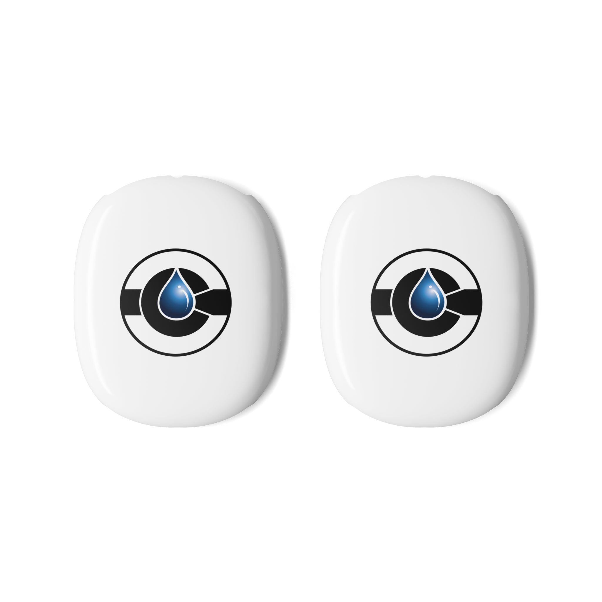 White Droplet Logo AirPods Max Shell Case | Protective Ear Cup Skins