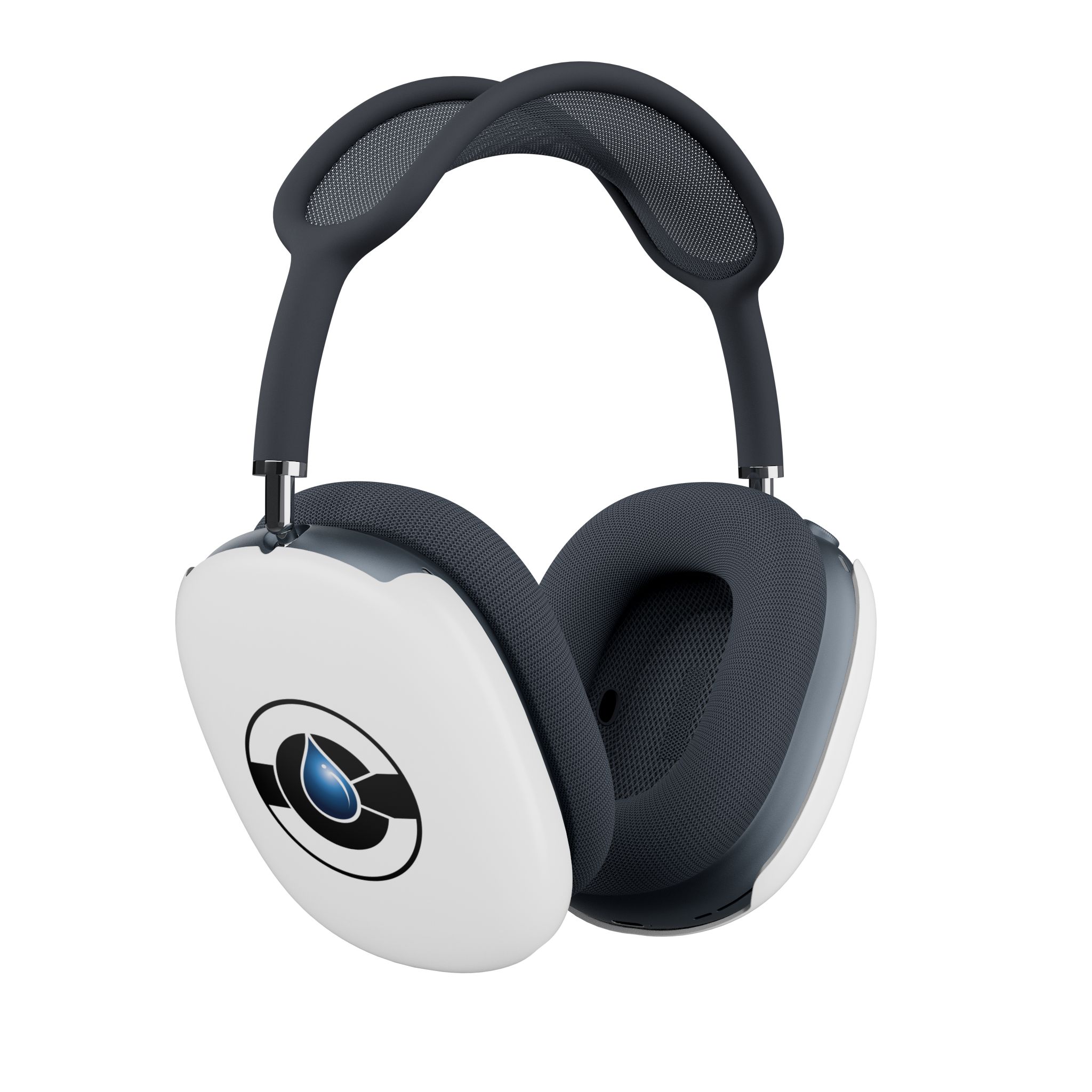 White Droplet Logo AirPods Max Shell Case | Protective Ear Cup Skins - Image 3