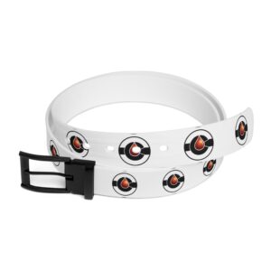 De La Ink | White Printed Golf Belt with Circular Target Design