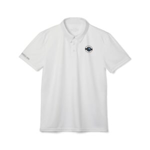 White Wave Circle Logo Polo