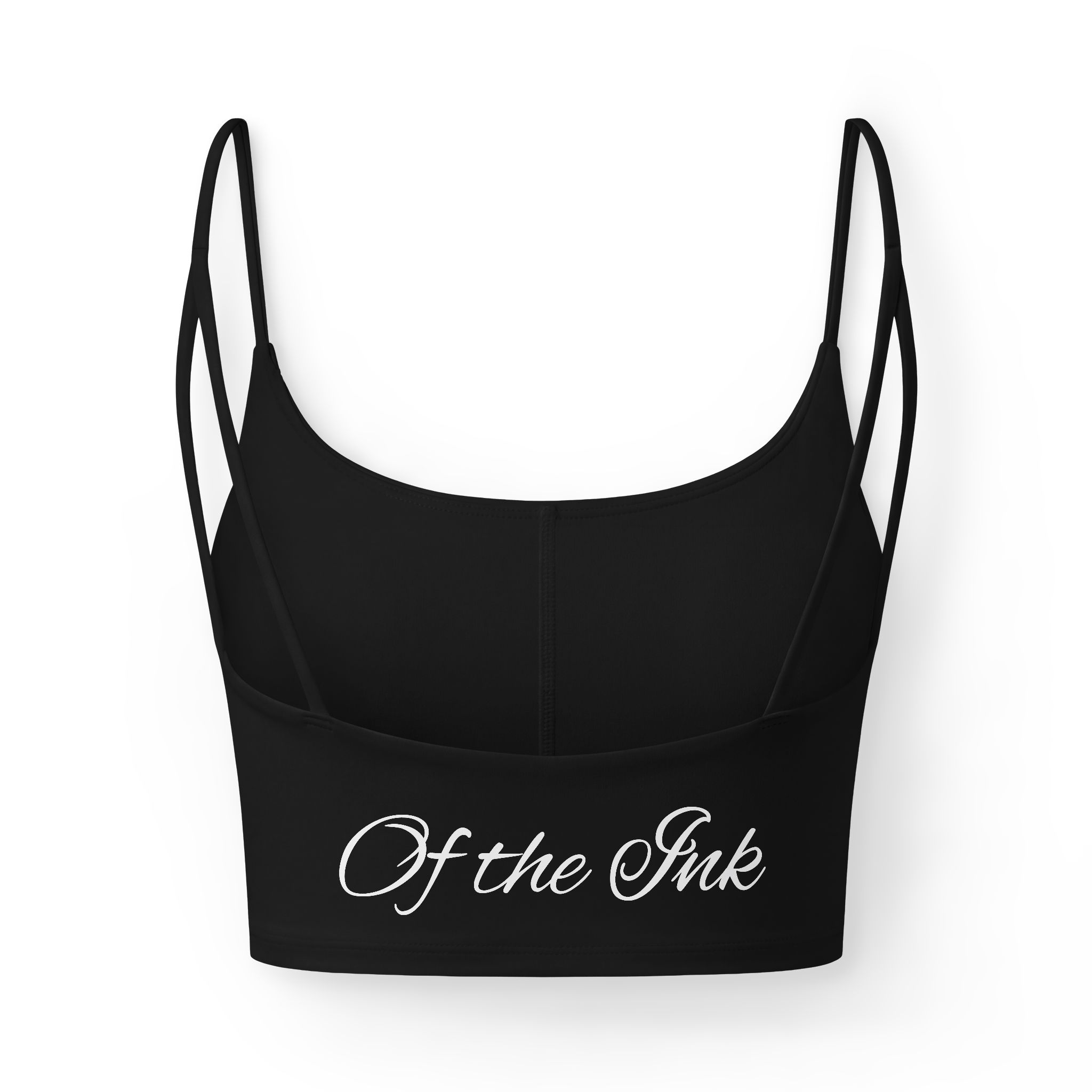 Luxe Crop Bra — 'Of the Ink' Tattoo-Inspired Black Bralette - Image 2