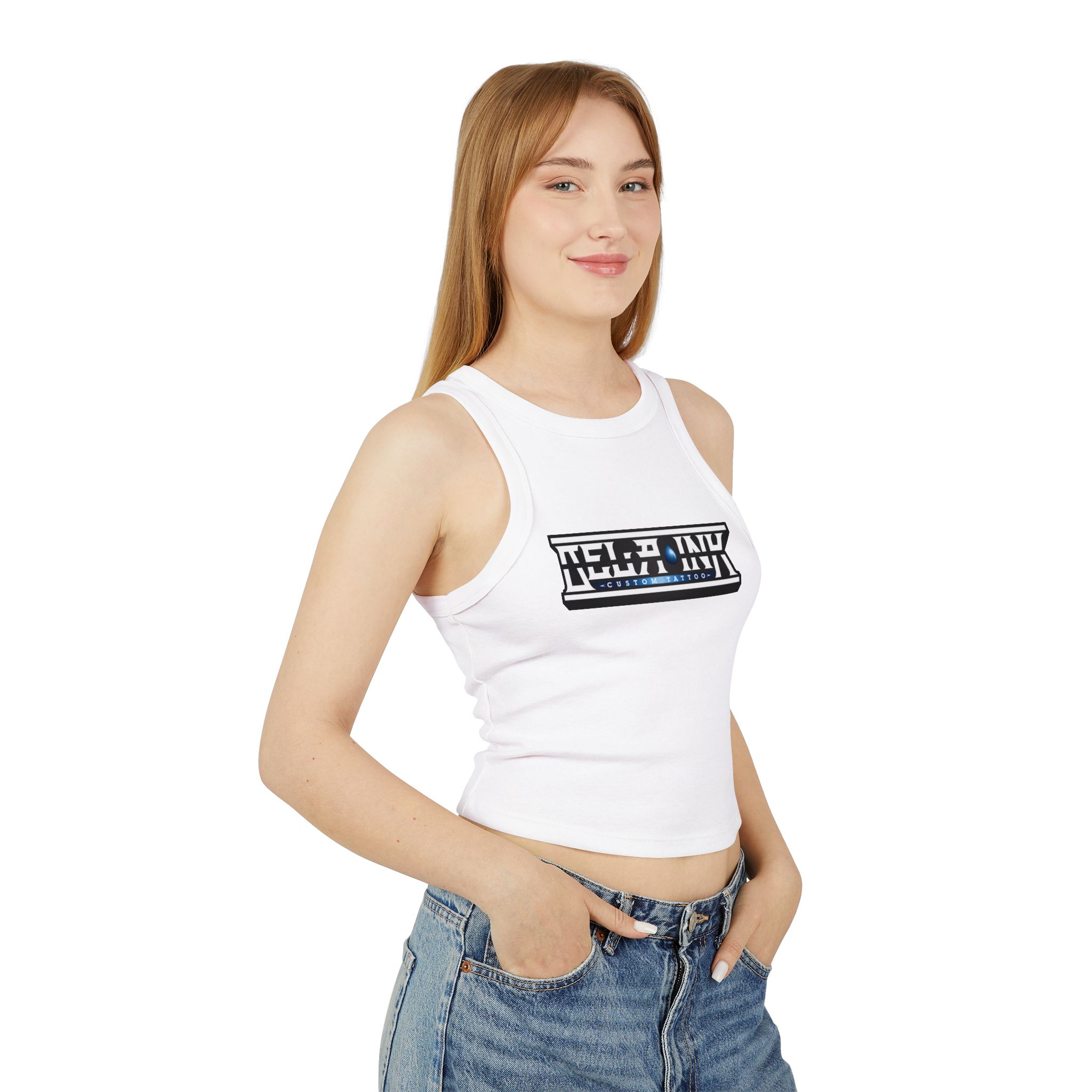 Women's Micro Rib Racer Tank Top - Image 3